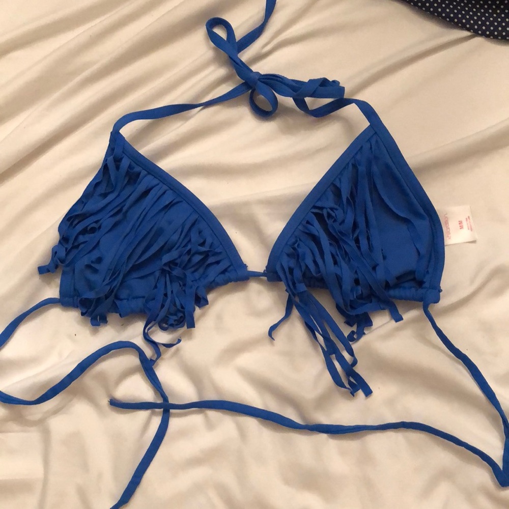 Blue bathing suit top